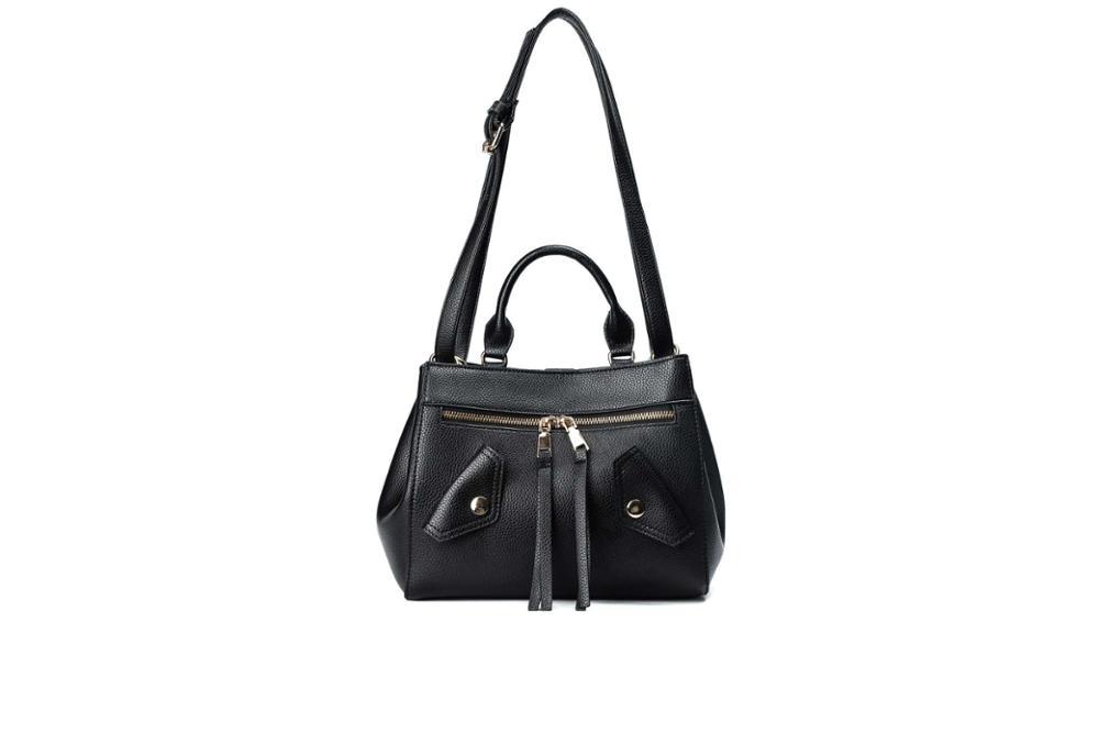 Herald Fashion Litchi Pattern Women Shoulder Bags Quality Female Leather Handbag Large Capacity Doctor Bag Lady's Messenger Bag