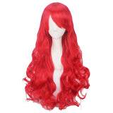 Anime Mermaid Princess Ariel Wig Cosplay Costume Men Long Red Heat Resistant Synthetic Hair Wigs