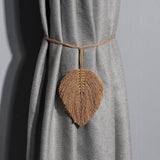 Leaf Shaped Curtain Tieback Macrame Curtain Holder Cotton Home Room Curtain Decoration Accessories