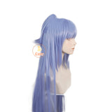 Himuro Ayame Cosplay Wig Anime Science Fell In Love, So I Tried To Prove It Blue Ponytail Long Hair Free Wig Cap Yukimura Shinya