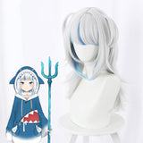 Hololive English VTuber Gawr Gura Cosplay Wig Heat Resistant Synthetic Hair Carnival Halloween Party Props Halloween Accessories