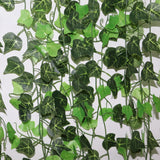Home decoration artificial ivy leaf wreath plant vine fake leaf flower creeper green ivy wreath 100 leaves 1 piece 2.4M