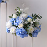 Homemade wedding decoration Blue series flower ball simulation flower row home decor curtain flower wedding sign in the road
