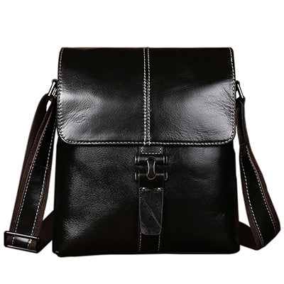 Ho Sale High Quality Genuine Leather Men Shoulder Bags Fashion Black Business Notebook Laptop Messenger Bags Hand Bags