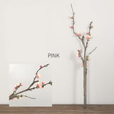 54cm Single Pink Winter Plum Branch Artificial Flower Home Hotel Wedding Scene Decoration Flower Arrangement DIY