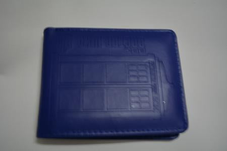 Ho selling anime cosplay stamp mark promotional standard PU leather card holder shor Dr Who public call police box wallet