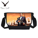 Men Bag 2017 Fashion Shoulder Bags High Quality Oxford Casual Grand Thef Auto Messenger Bag GTA5 Scho Travel Bags