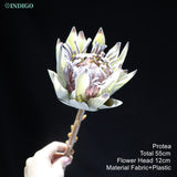 INDIGO Ancient Protea Cynaroides Large Size Real Touch Artificial Flower Party Event Shopwindow Display Decoration Gift