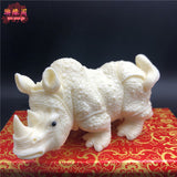 Ivory Fruit Carving Crafts Animal Rhinoceros