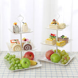 JAROWN European Wedding 3 Layer Cake Stand Fruit Plate Home Afternoon Tea Snack Tray Dirthday Party Candy Plate Decorations