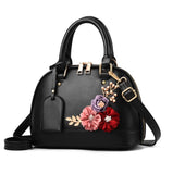 Women Famous brand designer Luxury leather handbags Women messenger bag Ladies Shoulder bags Shell Floral Crossbody bag