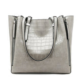 Women Top-Handle Bags Alligator PU Leather Women Messenger Bags Double strap big shoulder bags for woman bucke handbags