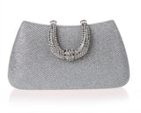 Diamond Evening Clutch Bag Women Elegan Handbag Purse Lady Wedding Banque Party Chain Shoulder Bag Silver Gold