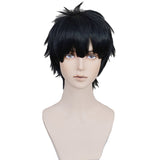 Jibaku Shounen Hanako Kun Black Short Cosplay Wig With Hat Yashiro Nene Long Straight Synthetic Hair Wig With Hairpins + Wig Cap