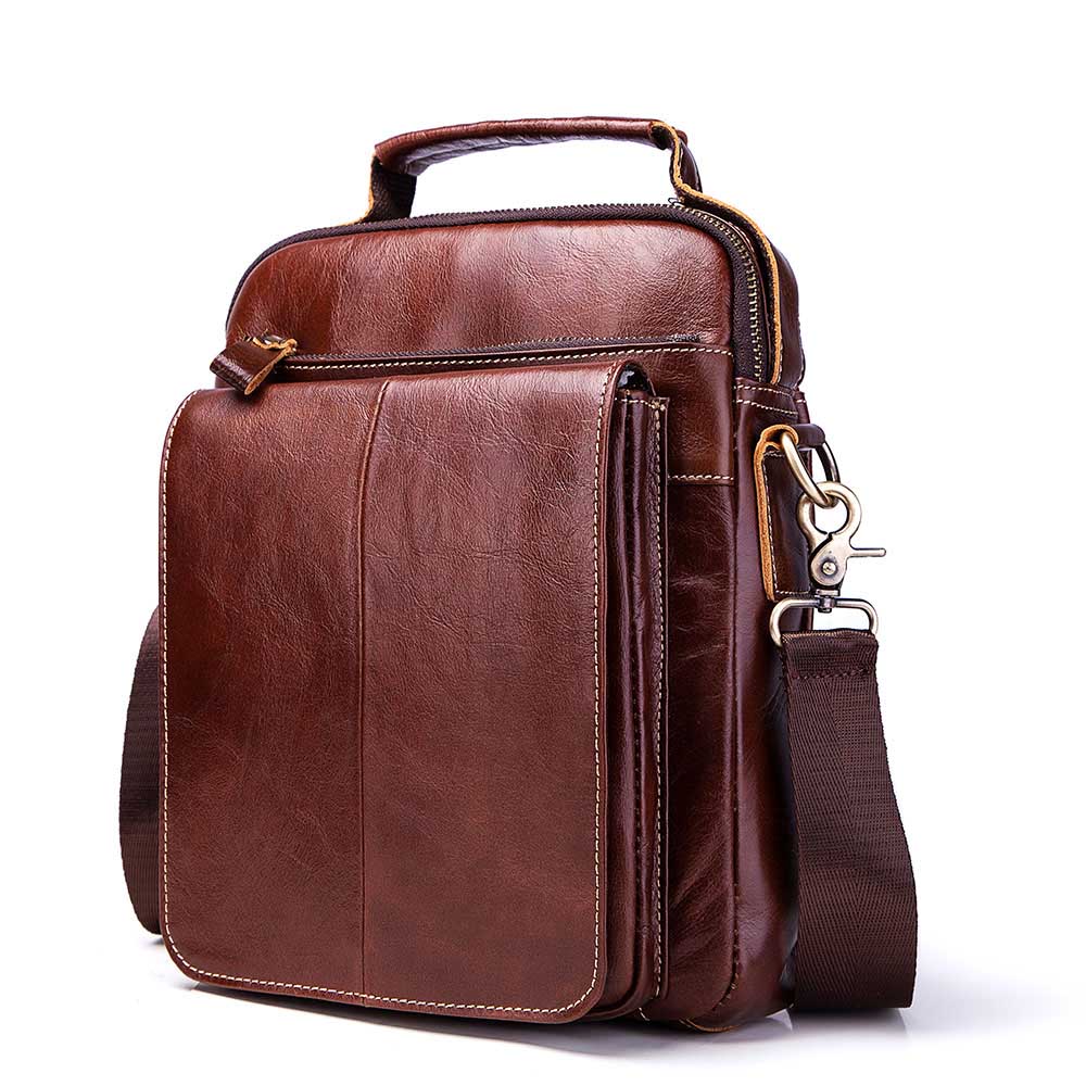 Men bags 100% Genuine Leather Shoulder Bag Men Classic Business CrossBody Bag Designer Cow High Quality Messenger Travel
