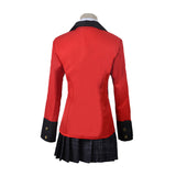 Kakegurui Momobami Ririka Cosplay Costume Momobami Kirari Uniform Halloween Sisters Dress Women School Girl Uniform Red Jacket