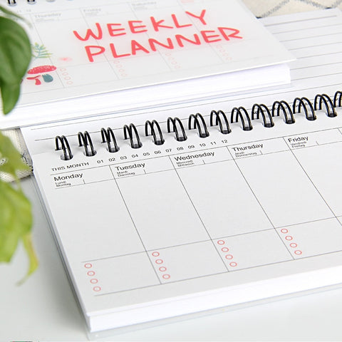 Kawaii Weekly Planner Notebook Journal Agenda 2023 2022 Cure Diary Organizer Schedule School Stationary Office Supplies Gift
