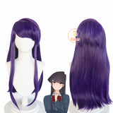 Komi san wa Comyushou desu Cosplay Shouko Komi Wig Komi Can't Communicate Long Purple Wig Girls Heat Resistant Synthetic Hair