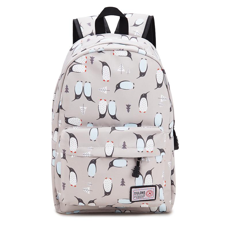 Korean Version Shoulder Bag New 2018 Large Capacity Female Harajuku Zipper Laptop Backpack Canvas Backpack Travel For School