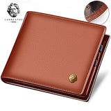 Walle Men 100% Genuine Leather Shor Walle Vintage Cow Leather Casual Man Wallets Purse Standard Card Holders