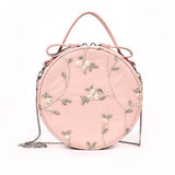 LEFTISIDE Lace Mini Round Bags For Women 2018 Handbags Small Messenger Bag Embroidery Flower Shoulder Bags Ladies Crossbody Bag