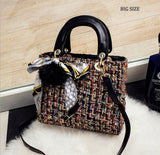 2017 Autumn Woolen Bag Mini Luxury Handbags Women Bags Designer Lady Personalitized Diamond Lattice Chain Crossbody Bag