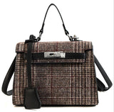 Brand Crossbody Bags For Women 2018 Luxury Handbags Women Bags Designe Fashion Woolen Lattice Shoulder Messenger Bag bolsos