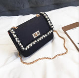 Mini Cute Small Bag Women's Luxury Chain Crossbody Shoulder Bags for Girls Fashion Pearl Party Clutch Handbags and Purse