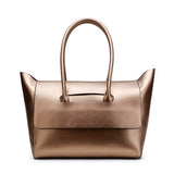 Genuine Leather Simple Elegan Trapeze Bag Natural Cowhide Female Shoulder Messenger Luxury Handbags Women Bags Designer