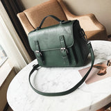 Solid Color Vintage Postman Leather Women Messenger Bags Girl Shoulder Bags Female For Bag Designer Handbags High Quality