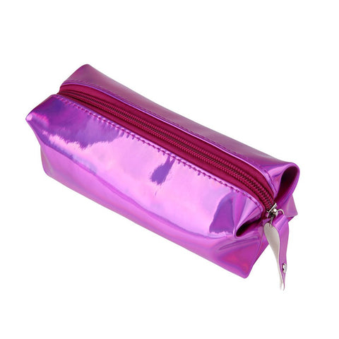 Ladies New Fashion Hologram Pencil Case Cosmetic Bag Zipper Storage Bag Cosmetic Cases Make Up Bag High Quality2017 May3