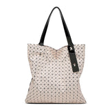 Lasen Bag 2018 New Fashion Silica Gel Women Bag Diamond Lattice Tote Geometry Quilted Handbag Geometric Mosaic Shoulder Bags