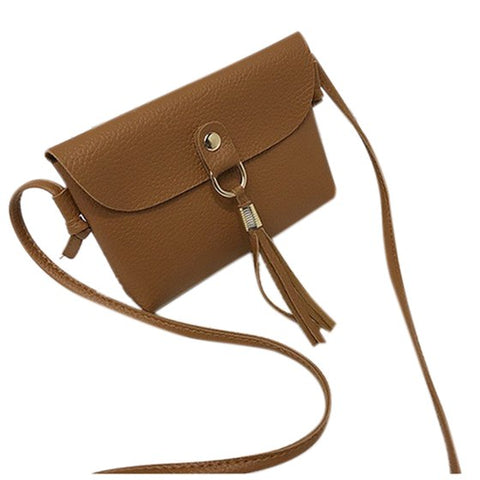 Late Fashion Boutique Mini Vintage Flap Handbag Small Sof Leather Messenger Tassel Shoulder Bags