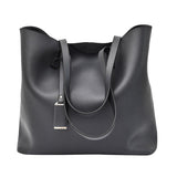Leather Women Bag Bucke Shoulder Bags Solid Big Handbag Large Capacity Fashion Top-handle Bags Herald Fashion New Arriv 2018