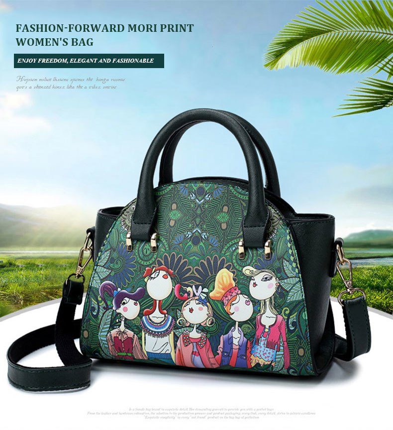 Fashion 3D printing retro ladies handbag shoulder bag diagonal bag famous designer fore series women bag