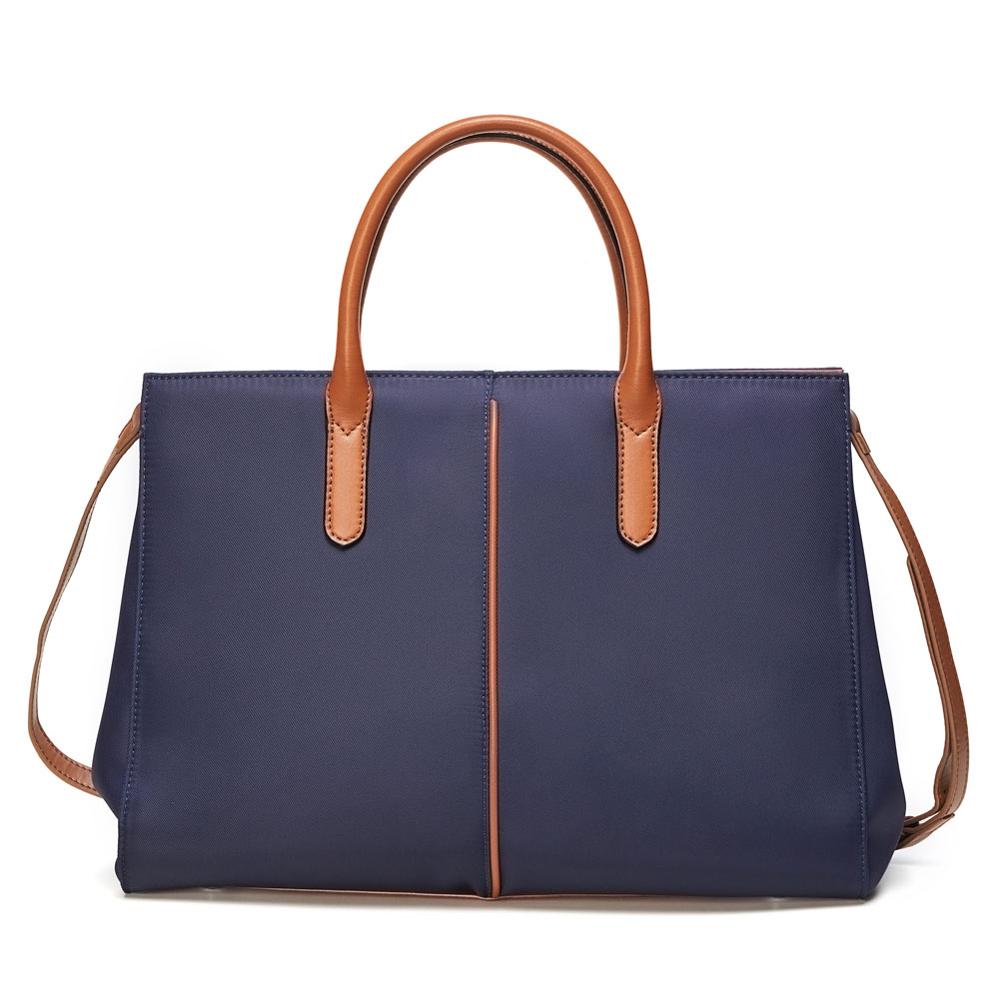 ladies shoulder bag Oxford + pu leather simple waterproof nylon bag commuter female bag regular large capacity briefcase