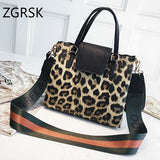 Leopard Prin Women Handbags PU Leather Bel Shoulder Bags Casual Tote Bag Luxury Female Purse Handbag Women's Messenger Bags