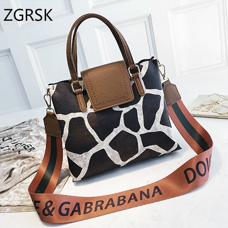 Leopard Prin Women Handbags PU Leather Bel Shoulder Bags Casual Tote Bag Luxury Female Purse Handbag Women's Messenger Bags