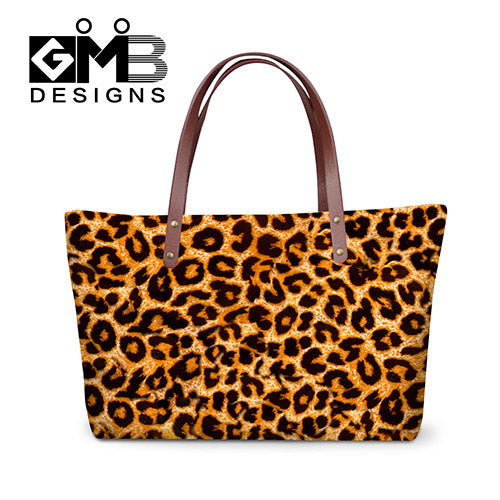 Leopard Printed Shoulder Handbags for Women,Clear Large Tote Bags,Female handbag organizer insert,sof shoulder bag for girls