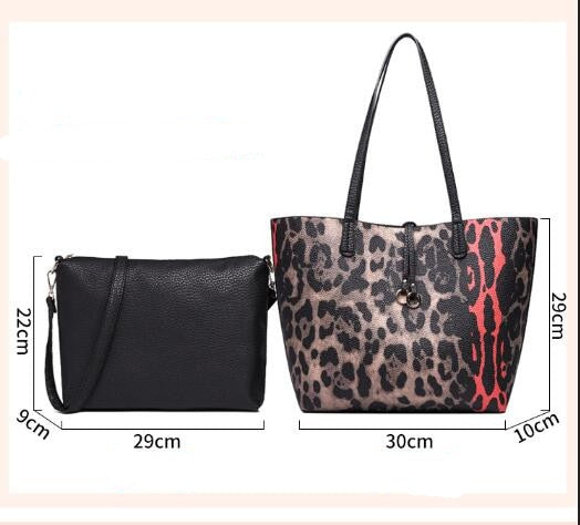 Leopard Prints Handbags Large Causal Tote for Woman Shoulder Bags 2018 Luxury Designer Fashion Leather Shopping Bag Se Female