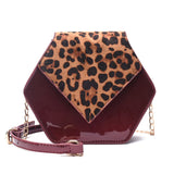 Leopard Trendy Rhombus Designer Chains Bag Female handbag Brand Luxury Women Shoulder Crossbody Messenger Bags Sac A Main Femme