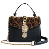 Leopard Women Tote Bag Female High Quality Pu Leather Shoulder Bags Small Chains Crossbody Bags For Women B De Moda Feminina