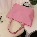Lig PU Leather Women Handbags Female Simple Sof Tote Bag Large Capacity Shoulder Bags Black Red Ladies Casual Shopping Bags