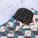 Female Tweed Messenger Bag Female Fashion Small Cute Wo Fel Chain Shoulder Bag Feminine Handbags Dropshipping