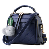 Women Square PU Leather Chain Messenger Bags With Ball Shoulder Crossbody Bag Female Handbags Sling Clutches Ladies Bag