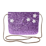 Lovely Kids Girl Faux Leather Sequins Flower Small Messenger Shoulder Purses Crossbody Bags