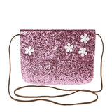 Lovely Kids Girl Faux Leather Sequins Flower Small Messenger Shoulder Purses Crossbody Bags