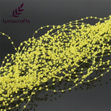 Lucia crafts 1.2m Plastic Artificial Pearls Beads Chain Garland Flowers Wedding Party Supply Hair decoration 10pcs C0503