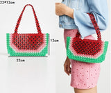 Luxury Design Beaded Bag Handmade Colorful Women Bead Diamond Bag Lady Party Handbag Rainbow Small Tote Bag Retro Pe package