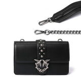 Luxury Designer Lady Swallow Lock Messenger Bags Famous Brand Women Spli Leather Handbags Shoulder Bag Party Clutch Bacchus Bag